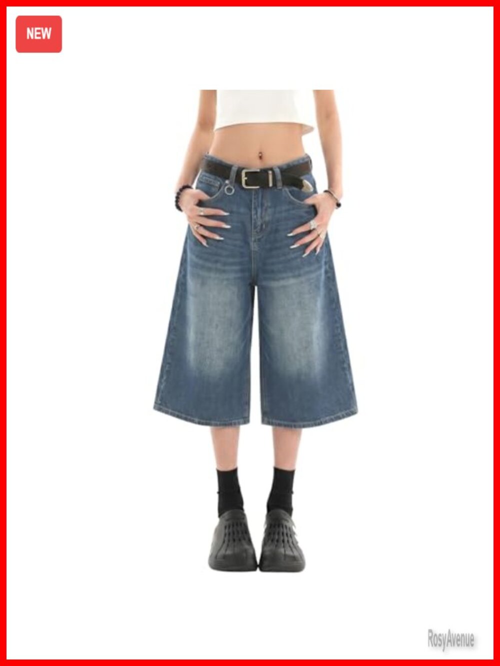 Baggy Denim Shorts Wide Leg Low Rise Jean Shorts Casual Summer